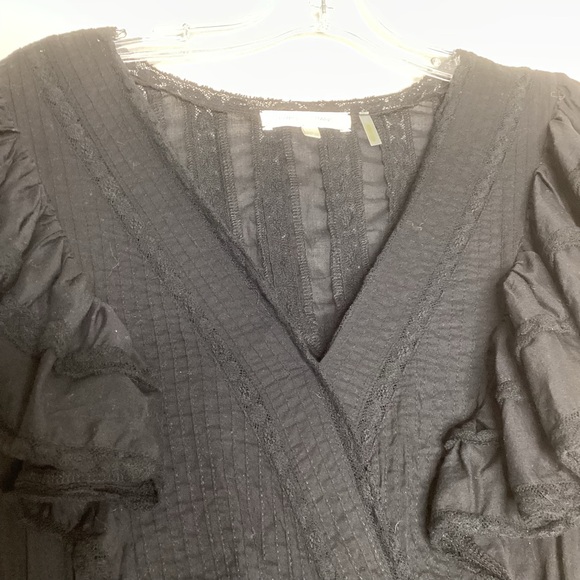 LoveShackFancy Black Eyelet Gwen Dress Mini sm - Picture 6 of 9